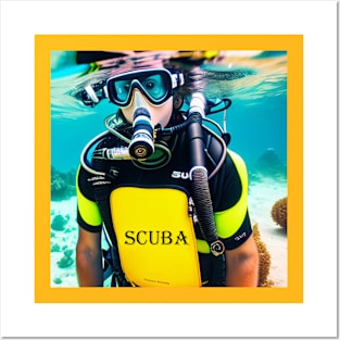 SCUBA,SEA,DİVİNG Posters and Art